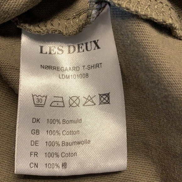 Les Deux Copenhagen Olive Green T-Shirt - Picture 6 of 6